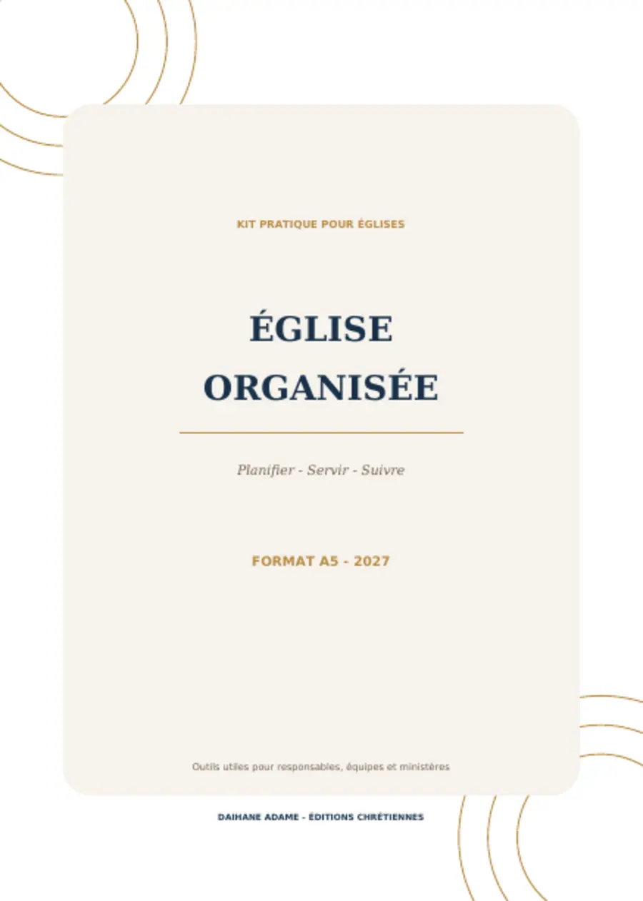 Agenda annuel de l’Église