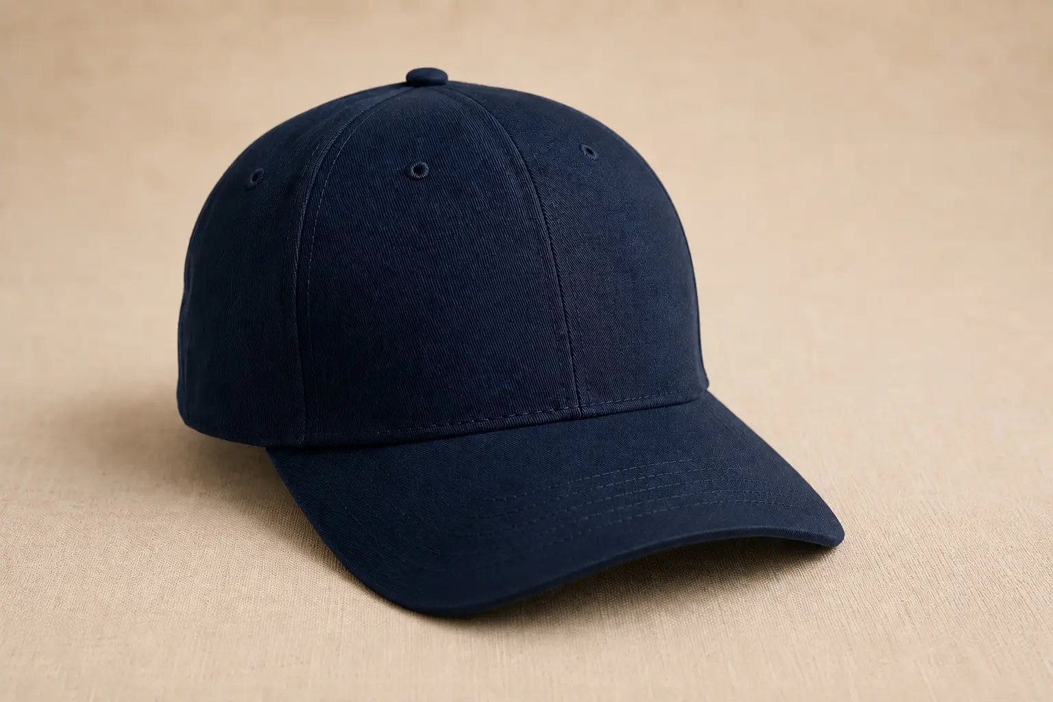 Casquette bleu marine personnalisée avec monogramme doré